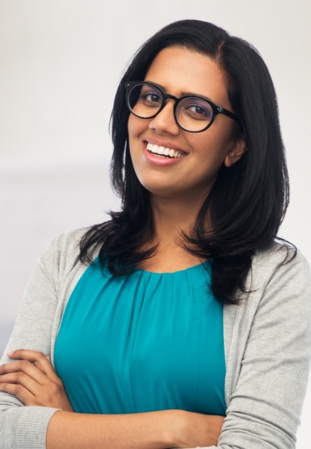 Woman sharing healthy smile