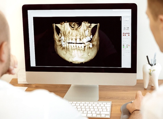 dentists looking at advanced dental implant technology in Houston