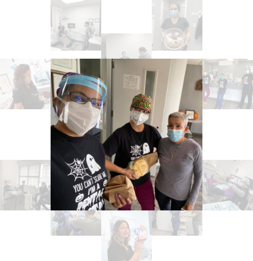 Collage of images of dental team members