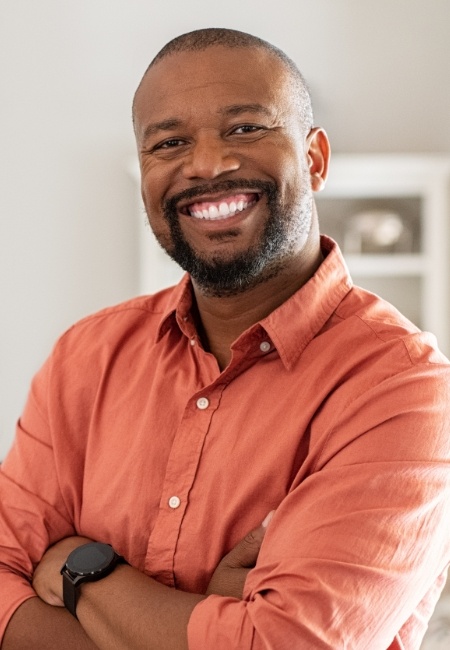 Man sharing healthy smile