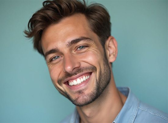 Portrait of handsome, smiling man