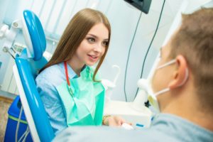 woman comfortable at dentist