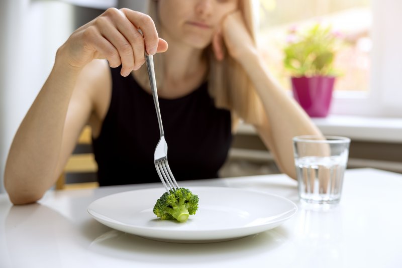 young woman with eating disorder