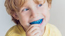 child wearing mouthguard 