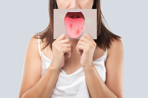 3D illustration depicting oral cancer